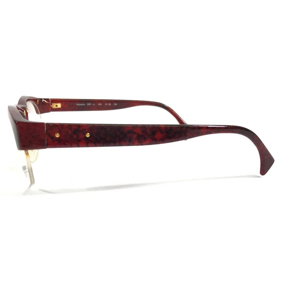 Vintage Les Lunettes Essilor Eyeglasses Frames 089 62 003 Red Half Rim 57-16-130